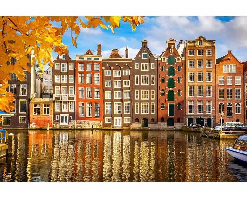 Fototapeta na zeď Domy v Amsterdamu | MS-5-0024 | 375x250 cm - Fototapety