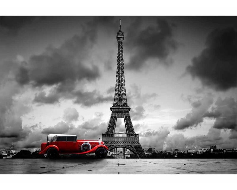 Fototapeta na zeď Retro auto v Paříží | MS-5-0027 | 375x250 cm - Fototapety