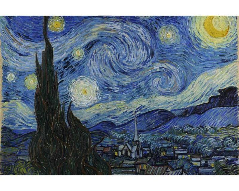 Fototapeta na zeď Hvězdná Noc Od Vincenta Van Gogha | MS-5-0250 | 375x250 cm - Fototapety