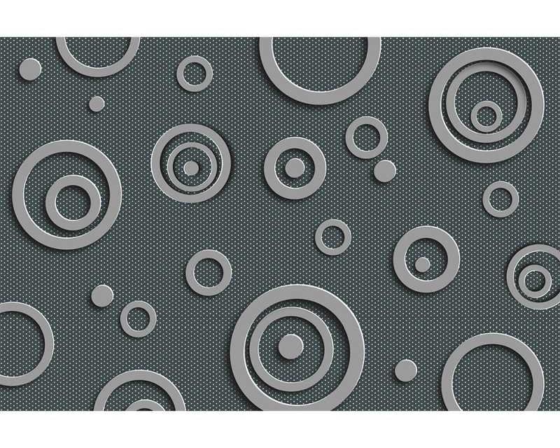 Fototapeta na zeď 3D Kovová kruhy | MS-5-0302 | 375x250 cm - Fototapety