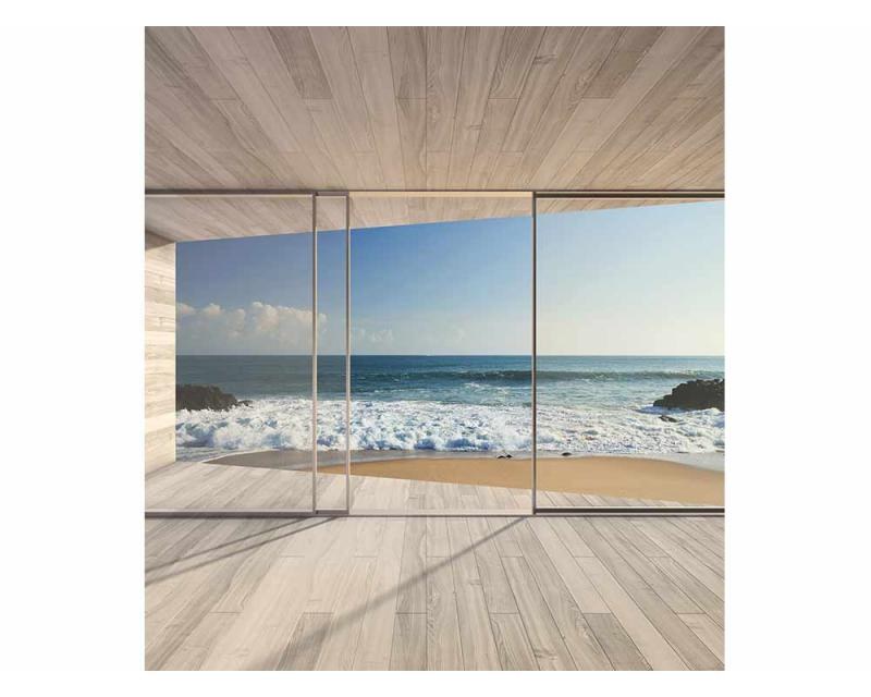 Fototapeta na zeď Okno na pláž | MS-3-0042 | 225x250 cm - Fototapety