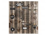 Fototapeta na zeď Starodávné nálepky | MS-3-0262 | 225x250 cm Fototapety