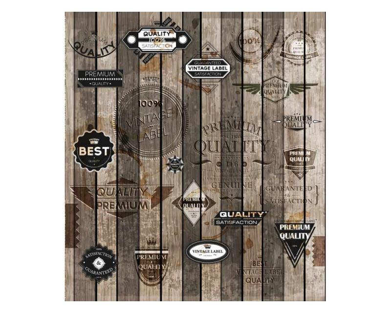 Fototapeta na zeď Starodávné nálepky | MS-3-0262 | 225x250 cm - Fototapety