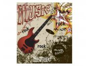 Fototapeta na zeď Červená kytara | MS-3-0324 | 225x250 cm Fototapety