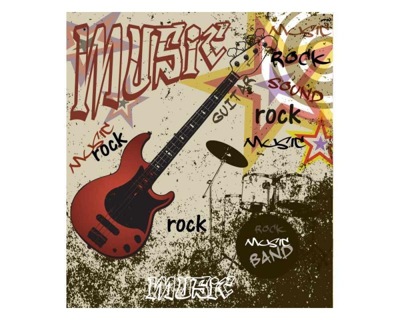 Fototapeta na zeď Červená kytara | MS-3-0324 | 225x250 cm