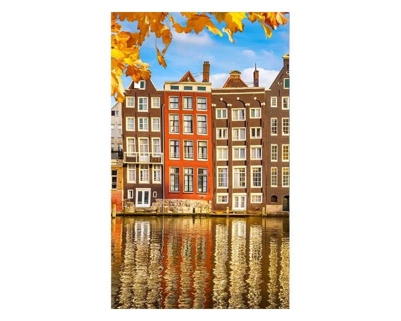 Fototapeta na zeď Domy v Amsterdamu | MS-2-0024 | 150x250 cm - Fototapety