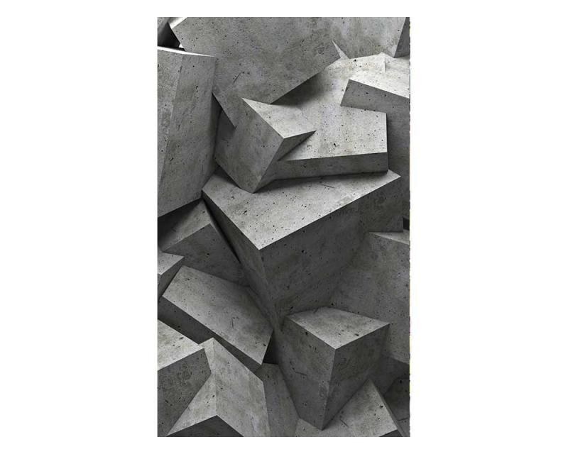 Fototapeta na zeď 3D betonová kvádry | MS-2-0176 | 150x250 cm - Fototapety