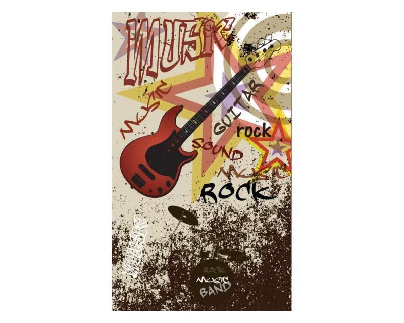 Fototapeta na zeď Červená kytara | MS-2-0324 | 150x250 cm - Fototapety