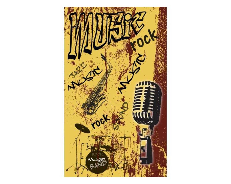 Fototapeta na zeď Žlutá hudba | MS-2-0330 | 150x250 cm - Fototapety