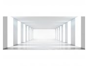 Panoramatická Fototapeta na zeď 3D bílá chodba | MP-2-0036 | 375x150 cm