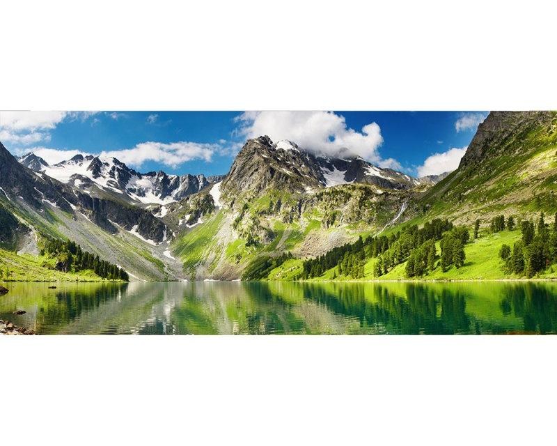Panoramatická Fototapeta na zeď Jezero | MP-2-0062 | 375x150 cm - Fototapety