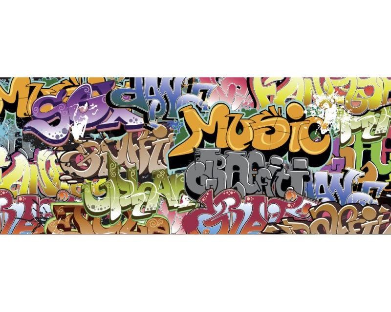 Panoramatická Fototapeta na zeď Graffiti | MP-2-0322 | 375x150 cm