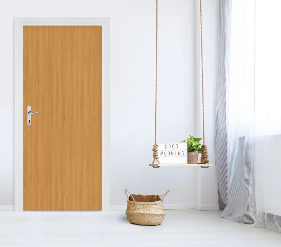 Samolepící fólie na dveře Buk tmavý Syracuse 99-6265 | 1 m x 90 cm