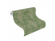 Barokní tapeta Zelené ornamenty Trianon 532142 | lepidlo zdarma Rasch