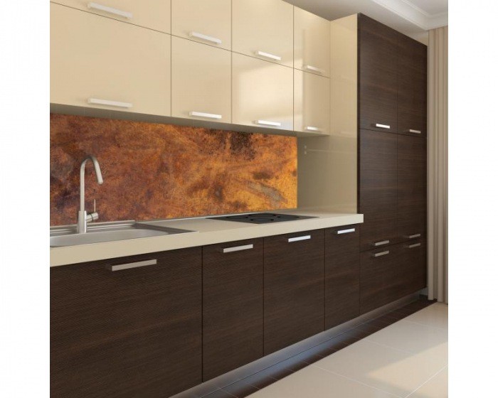 Samolepicí Fototapeta do kuchyně Poškrábaná měď KI-180-105 | 180x60 cm Samolepicí Fototapeta do kuchyně Poškrábaná měď KI-180-105 | 180x60 cm