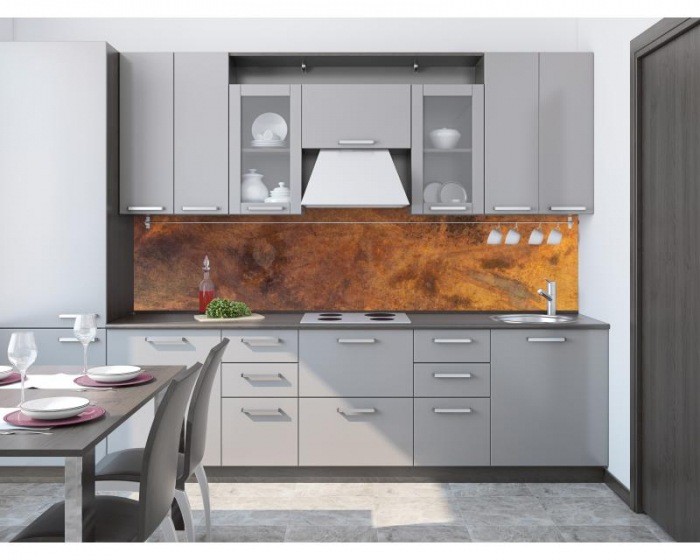 Samolepicí Fototapeta do kuchyně Poškrábaná měď KI-260-105 | 260x60 cm Samolepicí Fototapeta do kuchyně Poškrábaná měď KI-260-105 | 260x60 cm