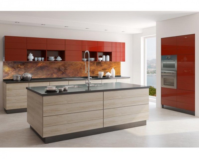 Samolepicí Fototapeta do kuchyně Poškrábaná měď KI-350-105 | 350x60 cm - Fototapety