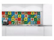 Samolepicí Fototapeta do kuchyně Lisabonské kachličky KI-180-107 | 180x60 cm Fototapety