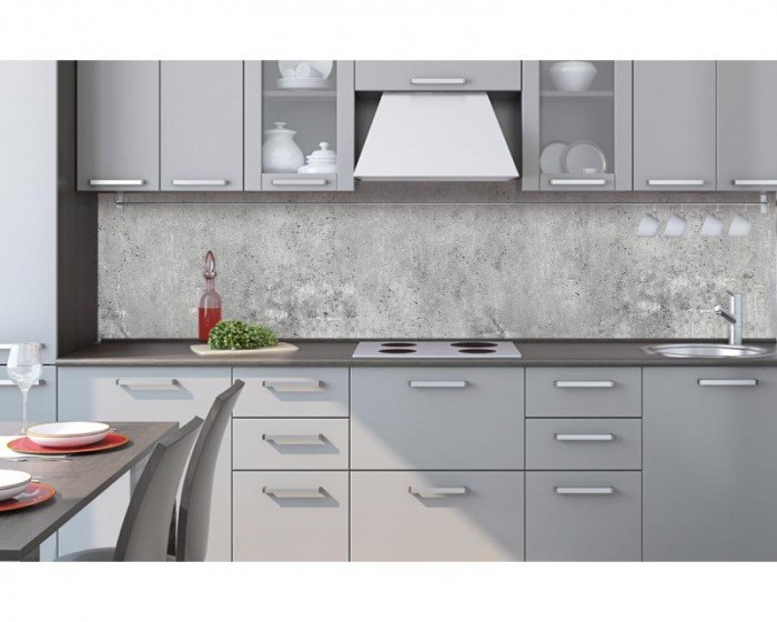 Samolepicí Fototapeta do kuchyně Šedý beton KI-260-106 | 260x60 cm - Fototapety