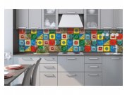 Samolepicí Fototapeta do kuchyně Lisabonské kachličky KI-260-107 | 260x60 cm Fototapety