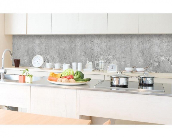 Samolepicí Fototapeta do kuchyně Beton šedý KI-350-106 | 350x60 cm - Fototapety