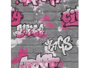 Šedá tapeta graffity Aldora III 237818 | Lepidlo zdarma Rasch
