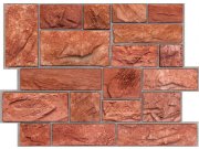 3D obkladový PVC panel pískovec tmavě červený DP0002 3D obkladové panely
