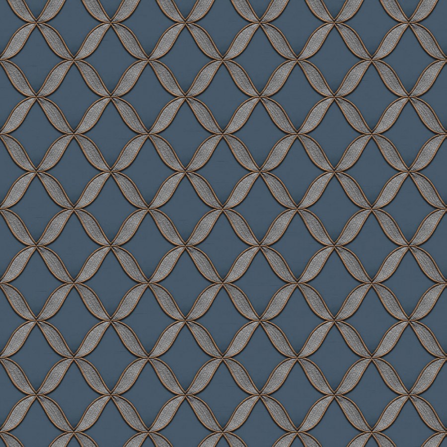 Modrá tapeta s látkovou texturou FT221227 | Lepidlo zdarma - Tapety Vavex