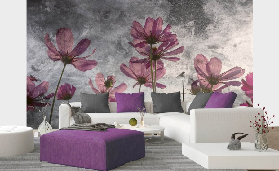 Fototapeta Abstrakt fialová květy | Lepidlo zdarma - Fototapety