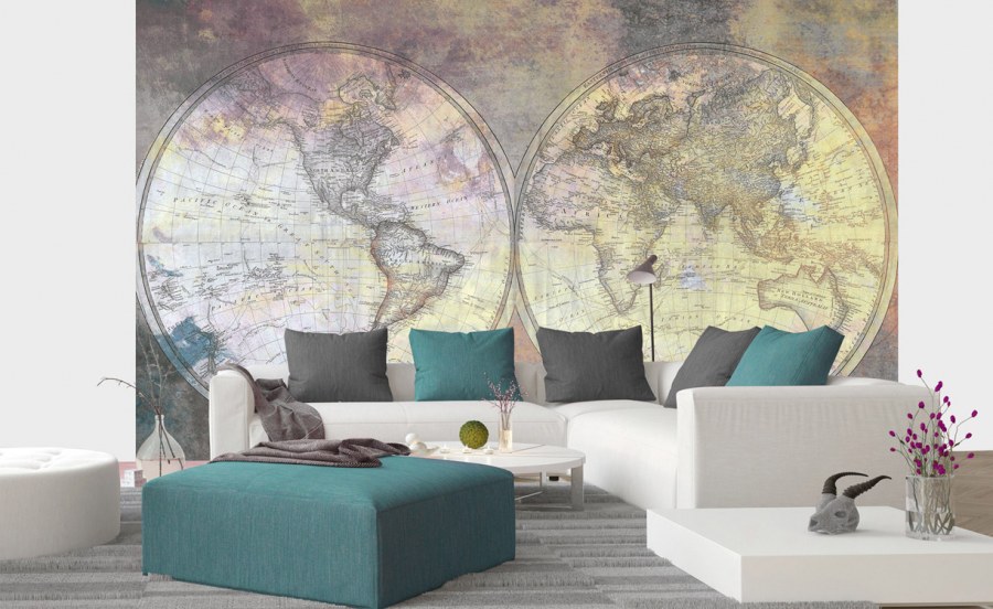 Fototapeta abstraktní mapa světa globus | Lepidlo zdarma - Fototapety