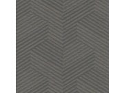 Hnědá geometrická tapeta s metalickým žíháním EE2104 | Lepidlo zdarma Tapety Vavex