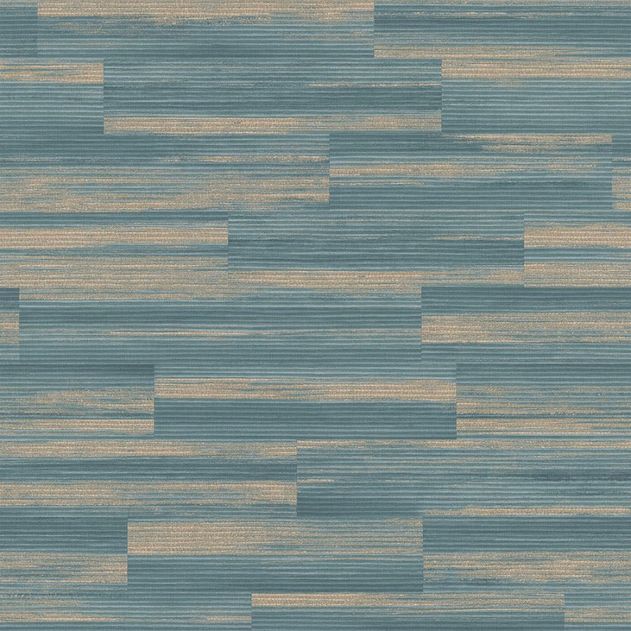 Zeleno-modrá a zlatá tapeta se strukturou rohože EE1108 | Lepidlo zdarma - Tapety Vavex