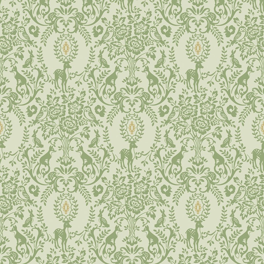 Zelená tapeta myslivecký ornament JS3312 | Lepidlo zdarma - Tapety Vavex
