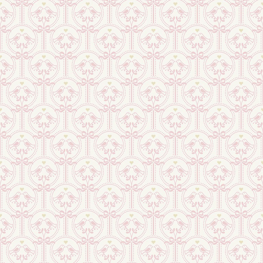Růžová tapeta s ptáčky JS3205 | Lepidlo zdarma - Tapety Vavex