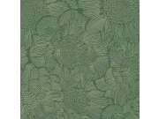 Zelená tapeta s květy A56403 | Lepidlo zdarma