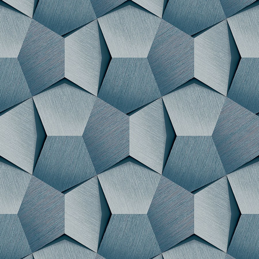 Geometrická modrá tapeta A54603 | Lepidlo zdarma - Tapety Vavex