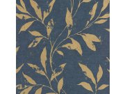 Modrá tapeta s květy A48302 | Lepidlo zdarma