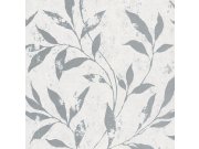 Bílo-šedá tapeta s květy A48301 | Lepidlo zdarma Tapety Vavex
