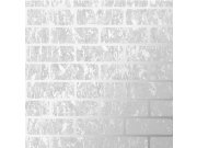 Cihlová šedo-stříbrná tapeta 106523 | Lepidlo zdarma Tapety Vavex