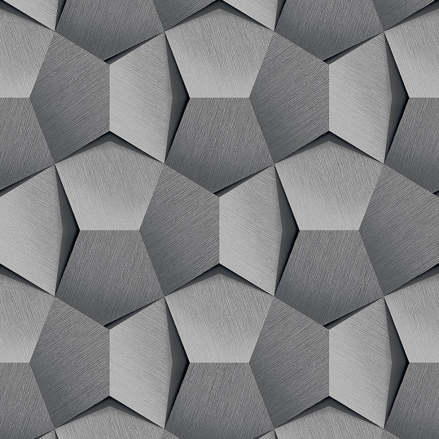 Geometrická šedá tapeta A54601 | Lepidlo zdarma
