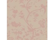 Tapeta s růžovými květinami a ptáčky 113389 | Lepidlo zdarma Tapety Vavex