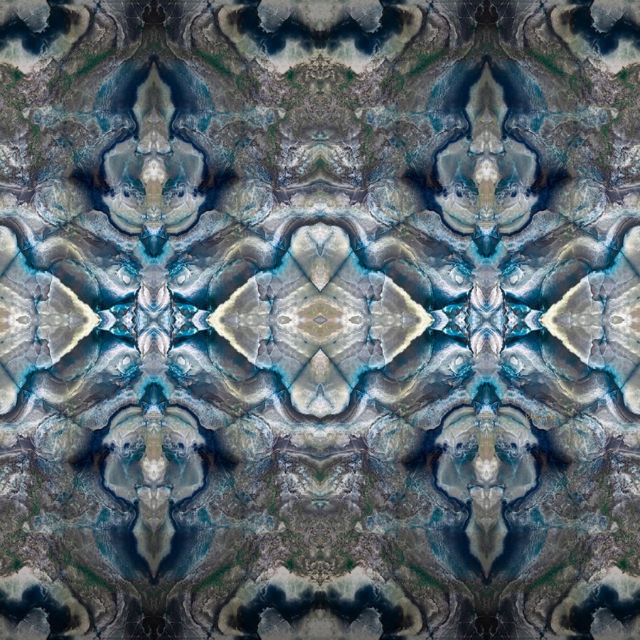 Šedo-modrá abstraktní obrazová tapeta Z80076 Philipp Plein 300x300 cm - Tapety Vavex