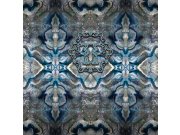 Šedo-modrá abstraktní obrazová tapeta Z80075 Philipp Plein 300x300 cm