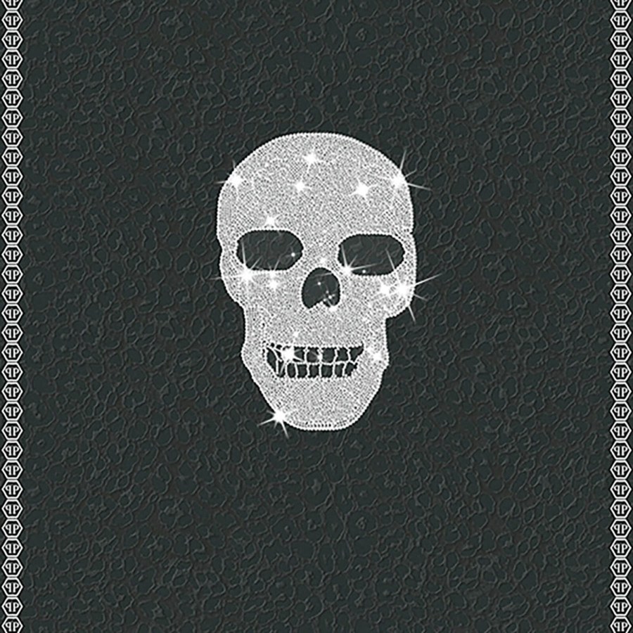 Černá obrazová tapeta lebka s krystaly Z80080 Philipp Plein 100x300 cm - Tapety Vavex