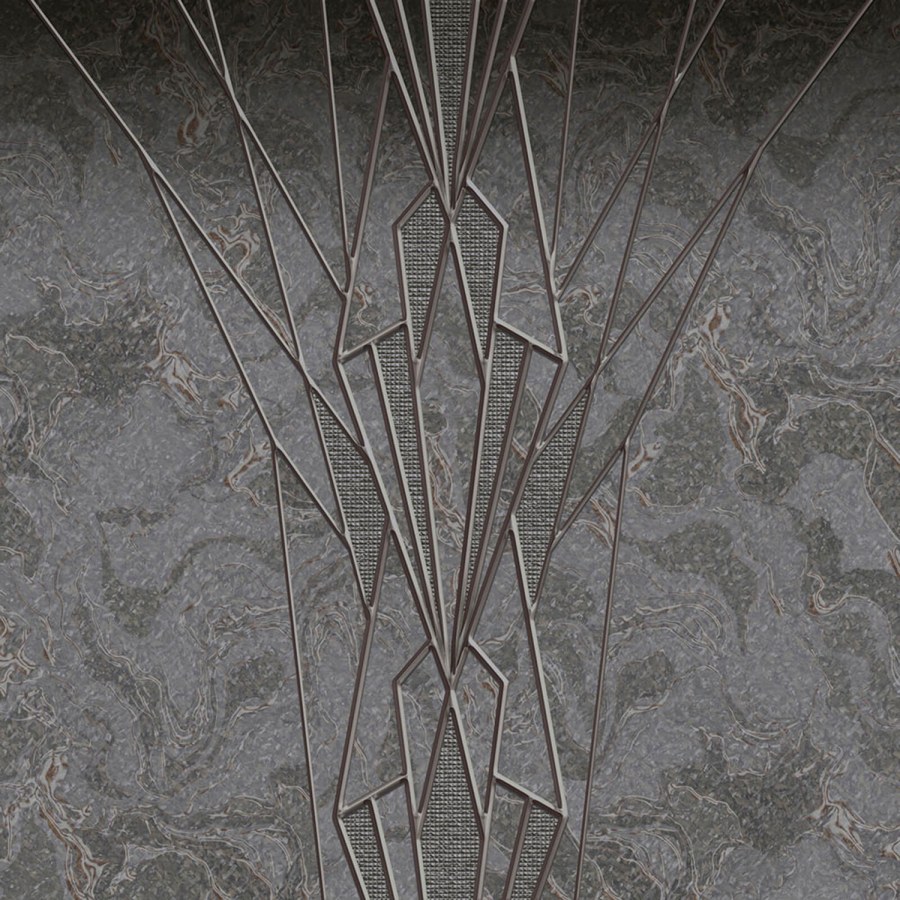 Obrazová tapeta šedý mramor Z8080 Philipp Plein 300x300 cm