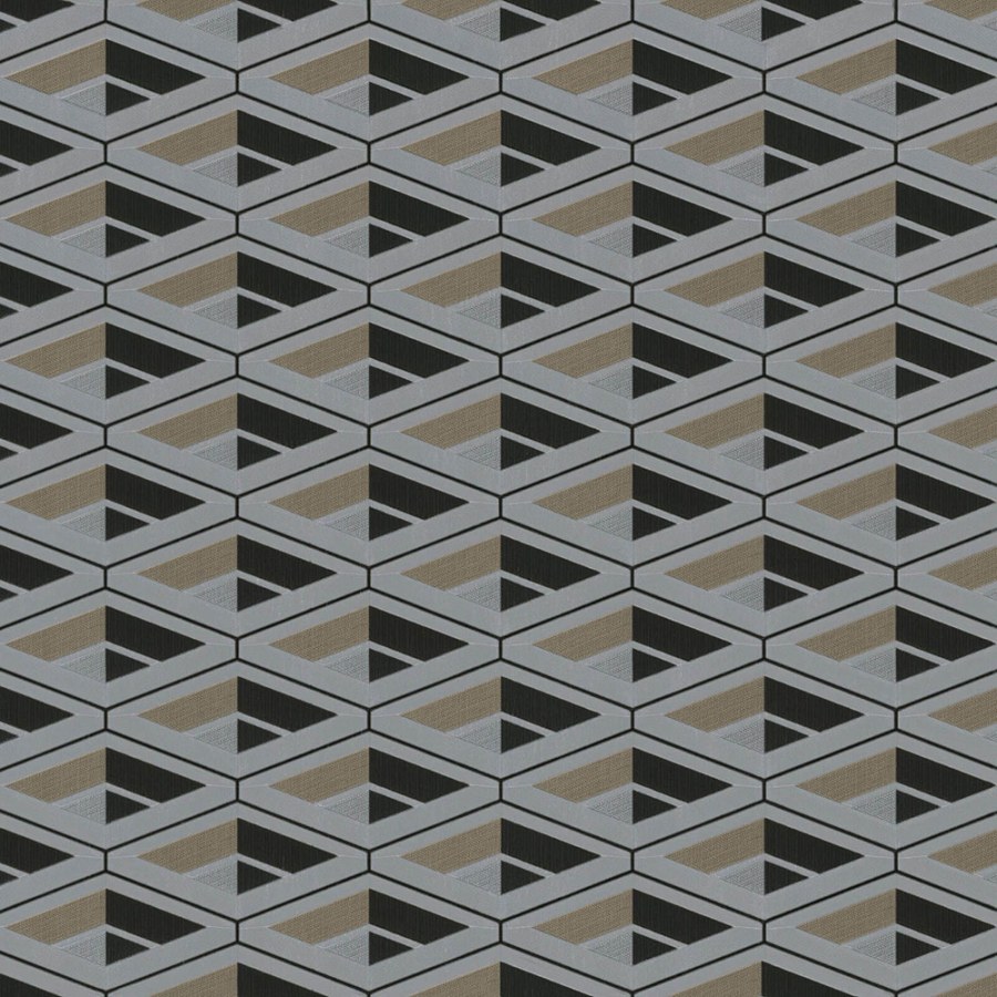 Stříbrná geometrická Tapeta Z76006 Vision