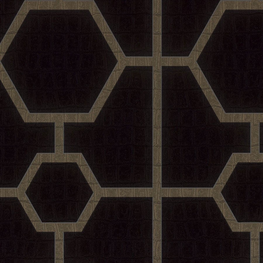 Černá geometrická tapeta s vinylovým povrchem Z80023 Philipp Plein - Tapety Vavex