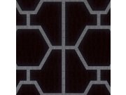 Černá geometrická tapeta s vinylovým povrchem Z80024 Philipp Plein