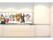 Samolepicí Fototapeta do kuchyně KI-180-110 Fototapeta do kuchyně Portrét psů | 180 x 60 cm Fototapety