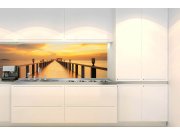 Samolepicí Fototapeta do kuchyně KI-180-114 Dřevěný most | 180 x 60 cm Fototapety